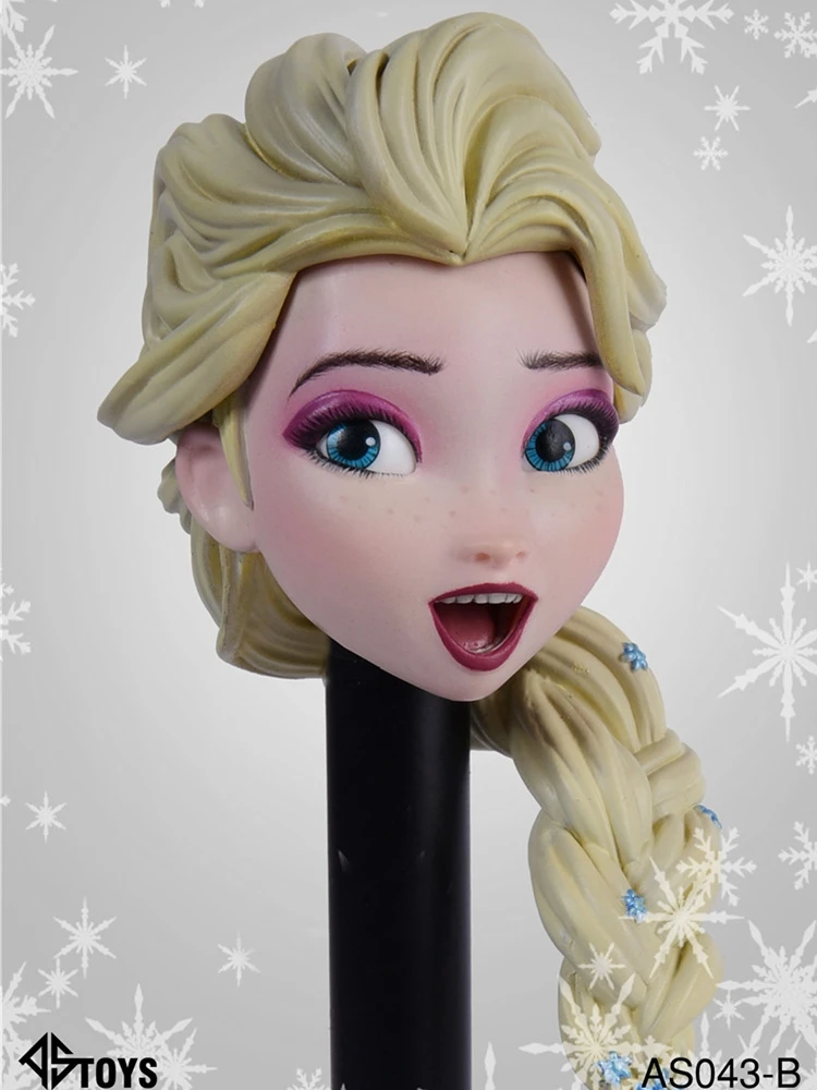 

ASTOYS 1/6 AS043B Open Mouth Elsa Head Carved With Rolling Eyes Sing Ver. Head Sculpt Model Fit 12'' Figure