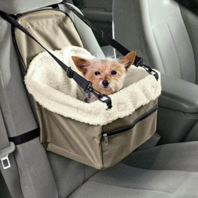 Cubierta de asiento de coche para mascotas, hamaca plegable para el invierno, cesta de transporte cálida para perros, segura y resistente al agua, producto de transporte para cachorros