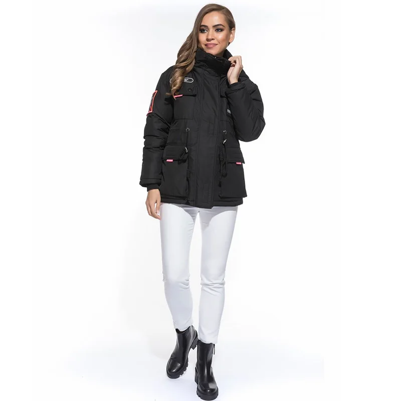 Abrigos Mujer Invierno Новое поступление парка короткая хлопковая стеганая куртка с капюшоном теплая зимняя куртка для женщин зимнее пальто для женщин 3XL