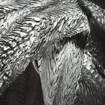 

115cm Silver dragon pattern polyester fabric dress laser reflective magic color Irregular wavy pattern cloth diy texture D302