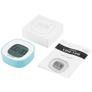 

LESHP Square Touchable LCD Digital Screen LED Backlight 4 Digits Display Digital Magnetic Back Kitchen Timer Countdown Timer