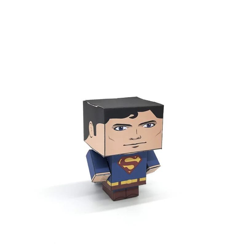 No-glue DC Comics Супермен Складная резка Милая 3D бумажная модель бумажное ремесло Аниме Фигурка DIY Cubee для детей взрослых ремесло игрушка CS-010
