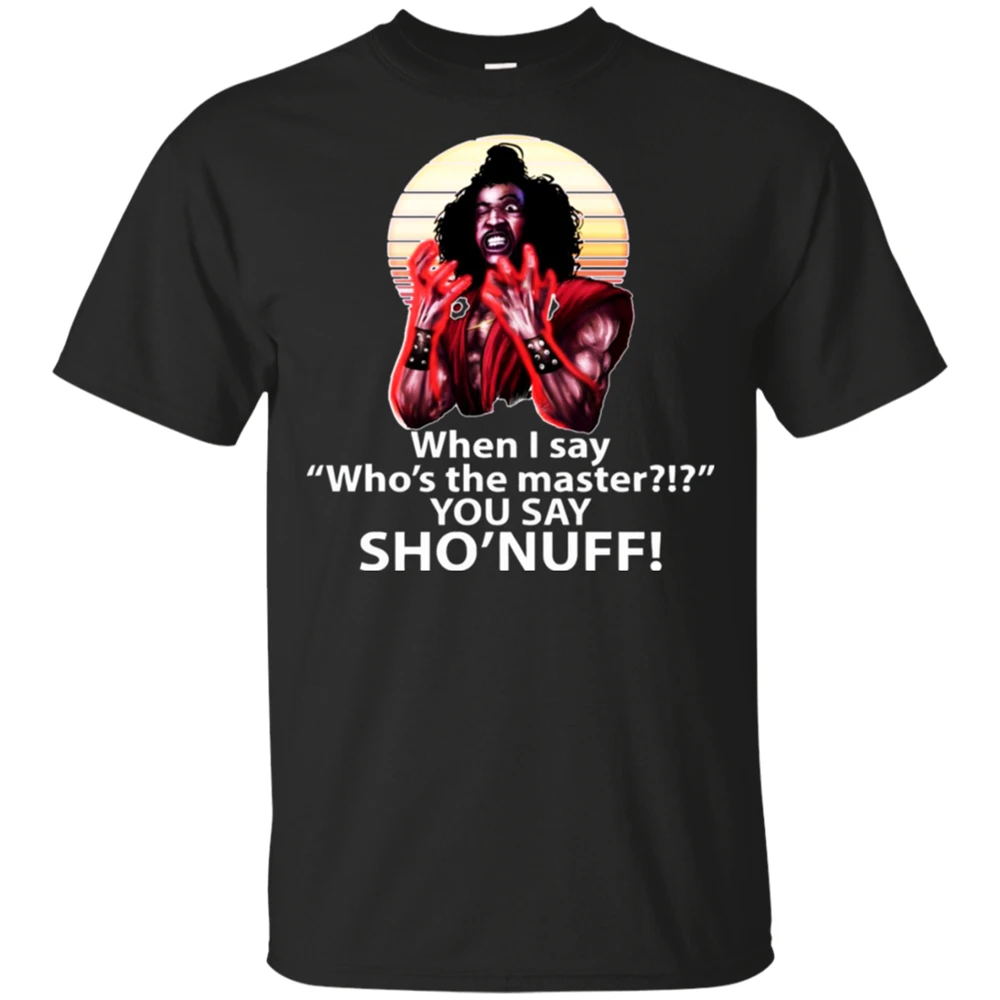 When I Say Who'S The Master You Sho Nuff рубашка закат смешная черно-темно-синяя мужская цветная
