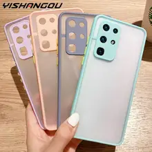 , Odporna na wstrząsy kamera obiektyw matowy etui do Samsung S21 S20 FE Ultra S10 S8 S9 Plus uwaga 10 20 M51 A12 5G A02S A32 A42 A52 A72 pokrywa