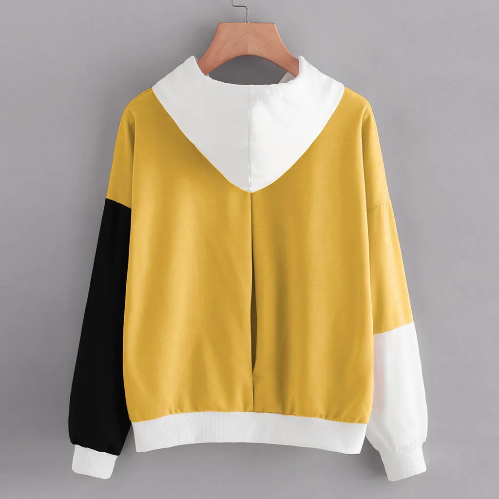 Jaycosin 2019 New Hoodies For Girls Letters Pocket Hooded Top Women