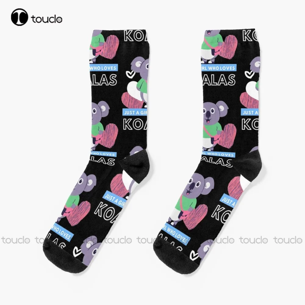 

Just A Girl Who Loves Koalas Socks Mens Work Socks Personalized Custom Unisex Adult Teen Youth Socks Halloween Christmas Gift