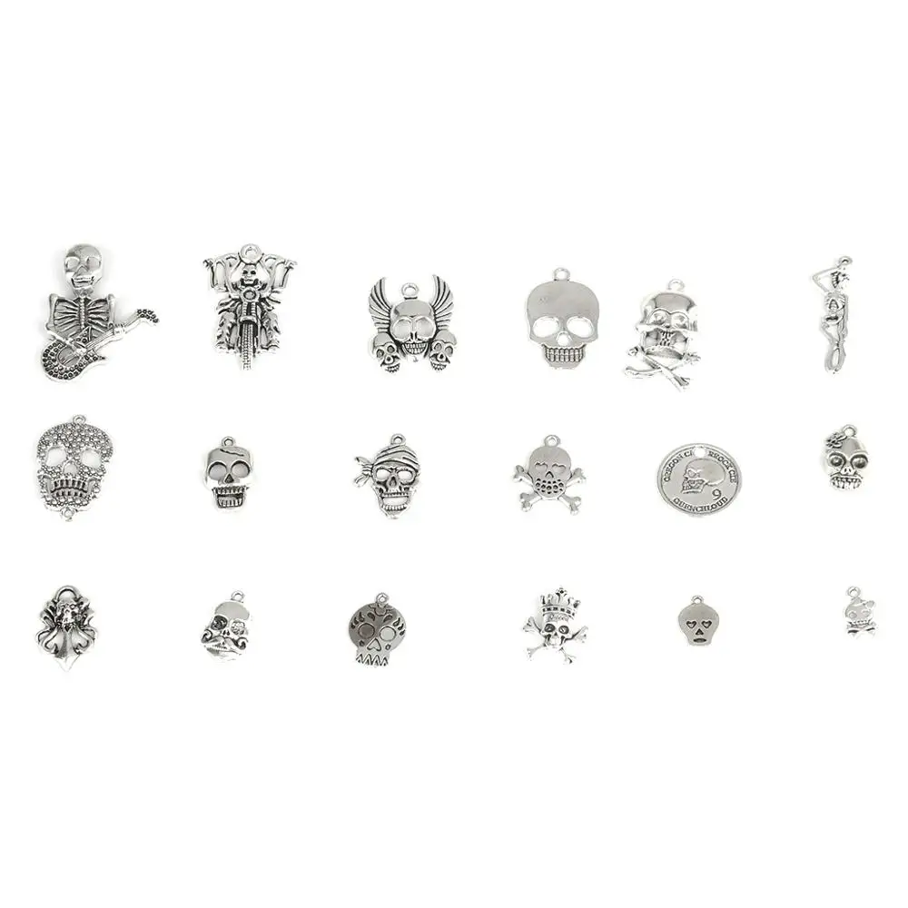 

DoreenBeads 1 Set Zinc Based Alloy Halloween Pendants Mixed Antique Silver Bronze Color Party Jewelry Accessories Findings