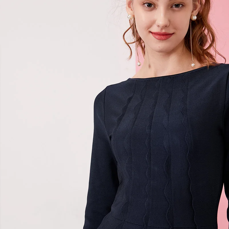 Vero Moda женское трикотажное платье с 3D отделкой 3/4 рукавами и подкладкой | 319446505