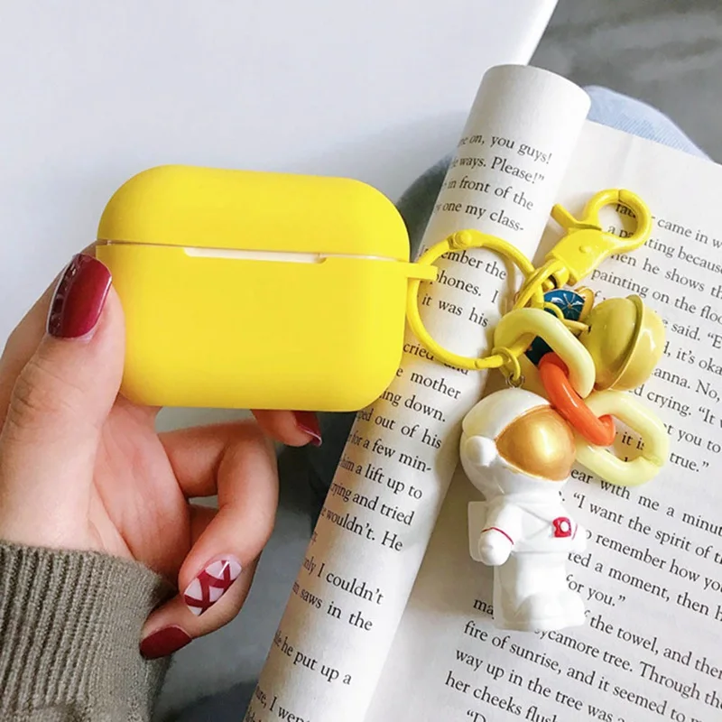 Милый мультфильм астронавт кулон силиконовые чехлы для Apple Airpods Pro Аксессуары Bluetooth беспроводные наушники коробка Защитная крышка - Цвет: YW