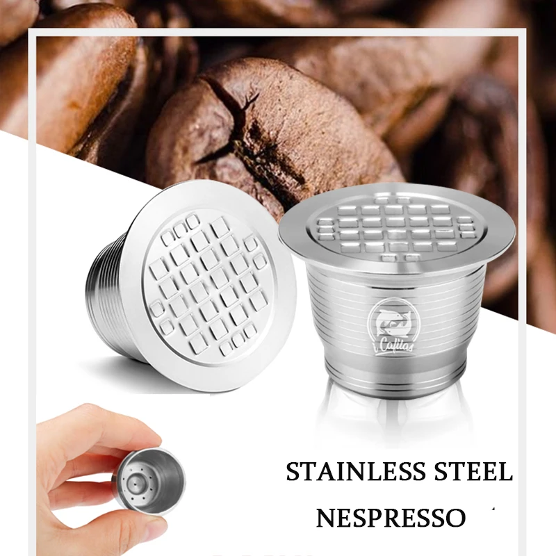 Многоразовый капельный фильтр для кофе Nespresso 4 шт. капсул из нержавеющей стали