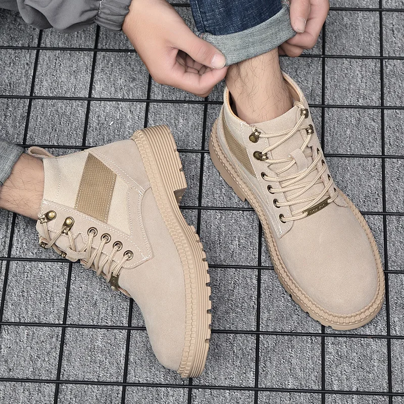 

Autumn And Winter Hot Selling Men Martin Boots Men's Trend Versatile Worker Boot Men's Mid-top Desert Boots Zy3100