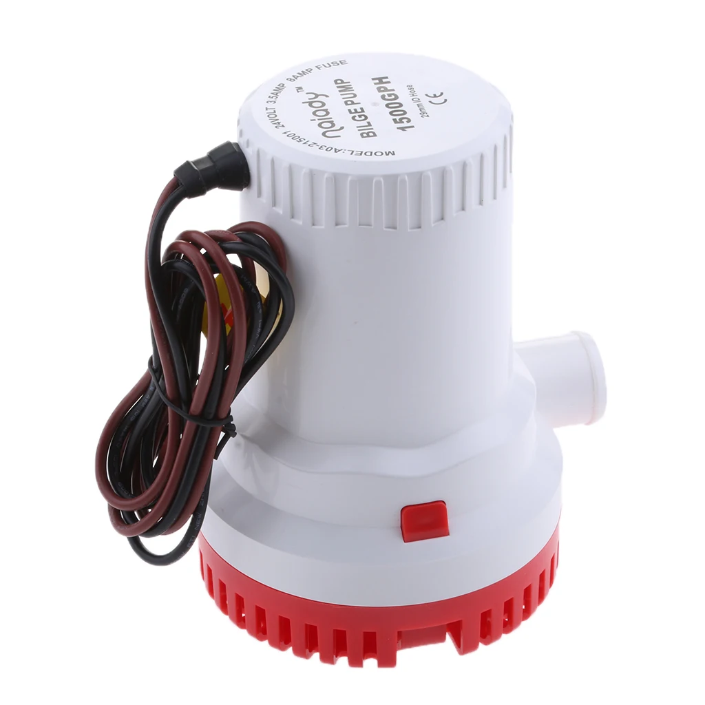 Boat Bilge Pump 24V 1500GPH Automatic Impeller Pump For Marine RV Industrial