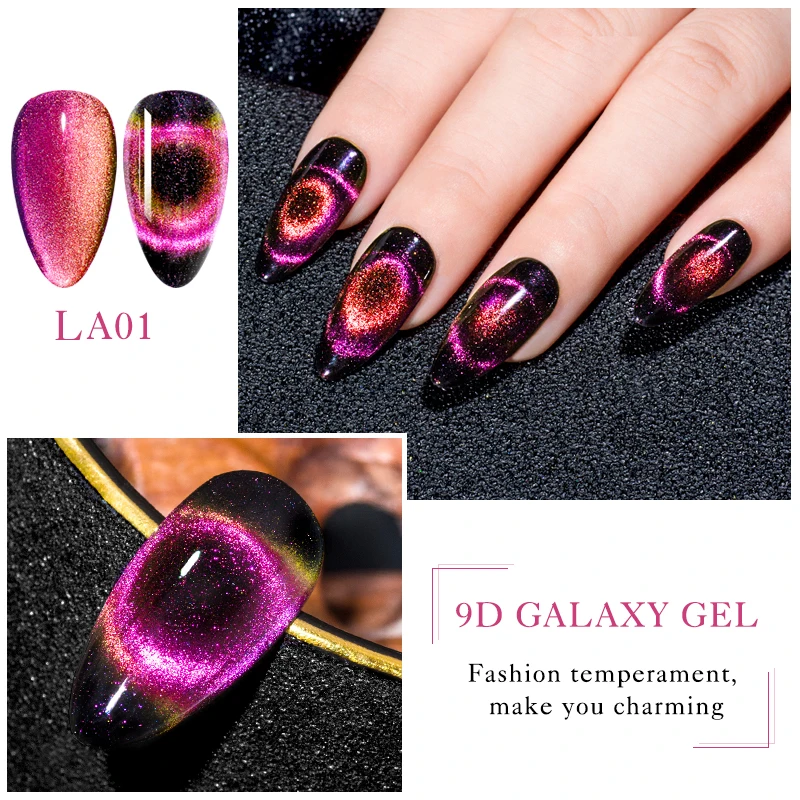 Nail Vision 9D Galaxy Cat Eye Nail Gel Chameleon Magnetic Soak Off UV Nail Varnish 5D/7D 5ml Semi Permanent Manicure Gel Lacquer