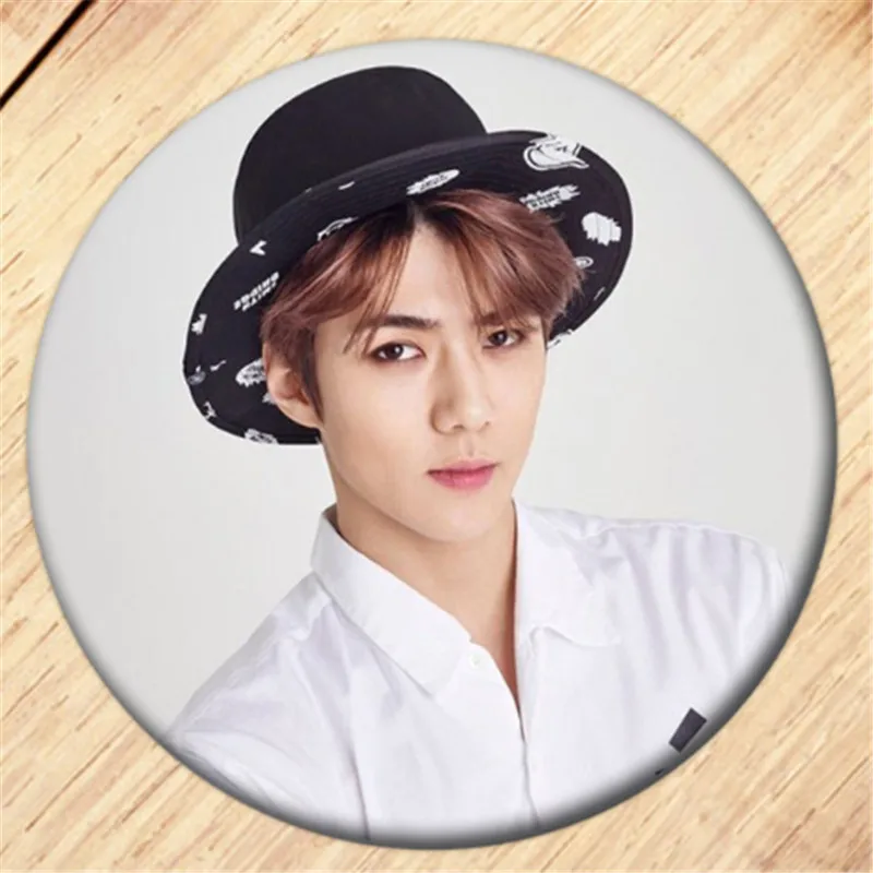 Kpop EXO SEHUN брошь на булавке Значки для одежды украшение для рюкзака девушки ювелирные изделия подарок B165 - Окраска металла: 14