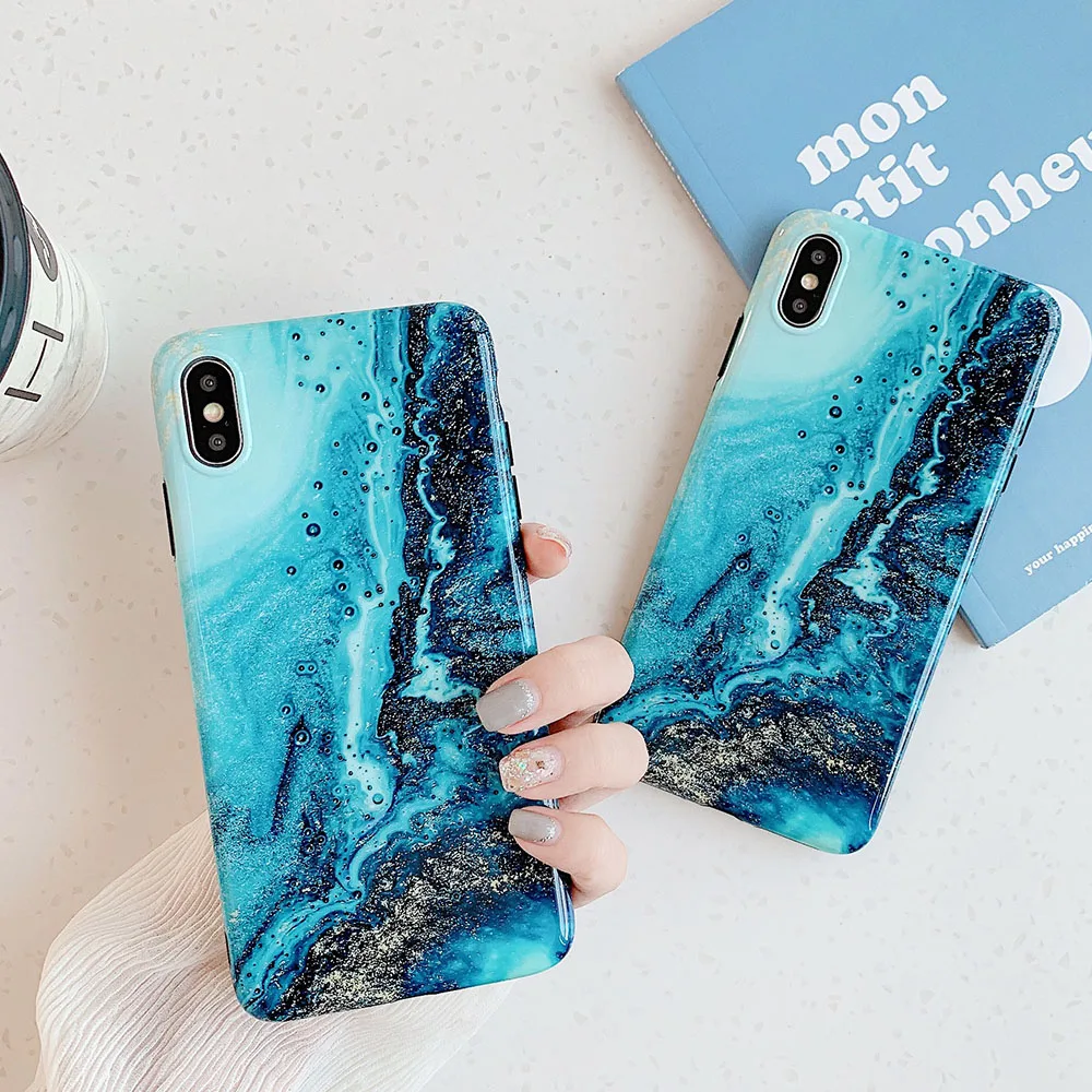 Фон с изображением побережья голубого моря Чехол для мобильного телефона iPhone 12