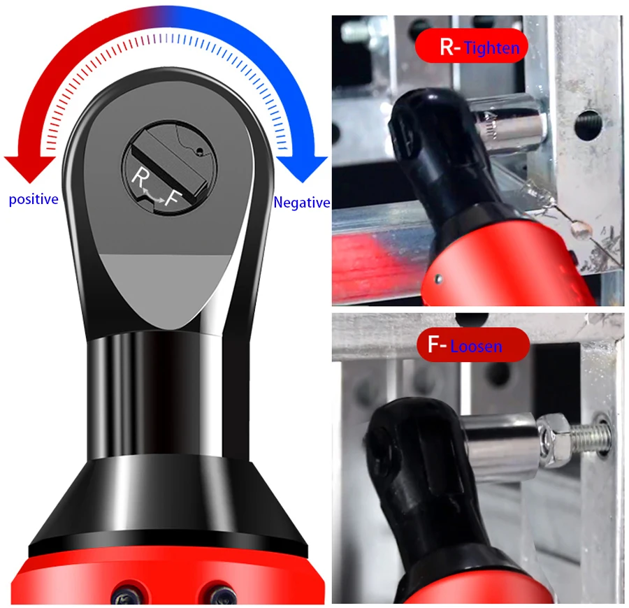 12V 4500 мА/ч, 60N. М 3/8 дюйма Угловые беспроводные электрический ключ с трещоткой с зарядным устройством Перезаряжаемые ключ с храповым механизмом Мощность набор инструментов