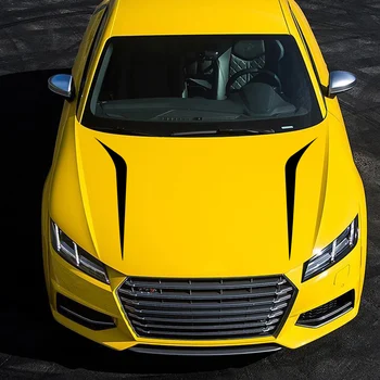 

2pcs Car Hood sticker Sport Style Auto Vinyl Long Stripe Water resistance