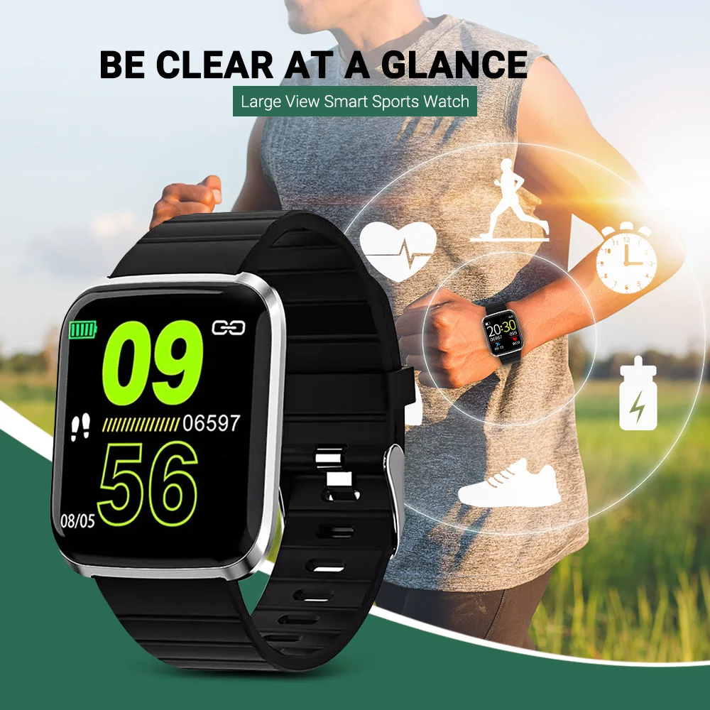 

New Fitness Smart Watch Men Women Touch Screen Blood Pressure Heart Rate Smartwatch Women Waterproof Watch Sport For Android IOS