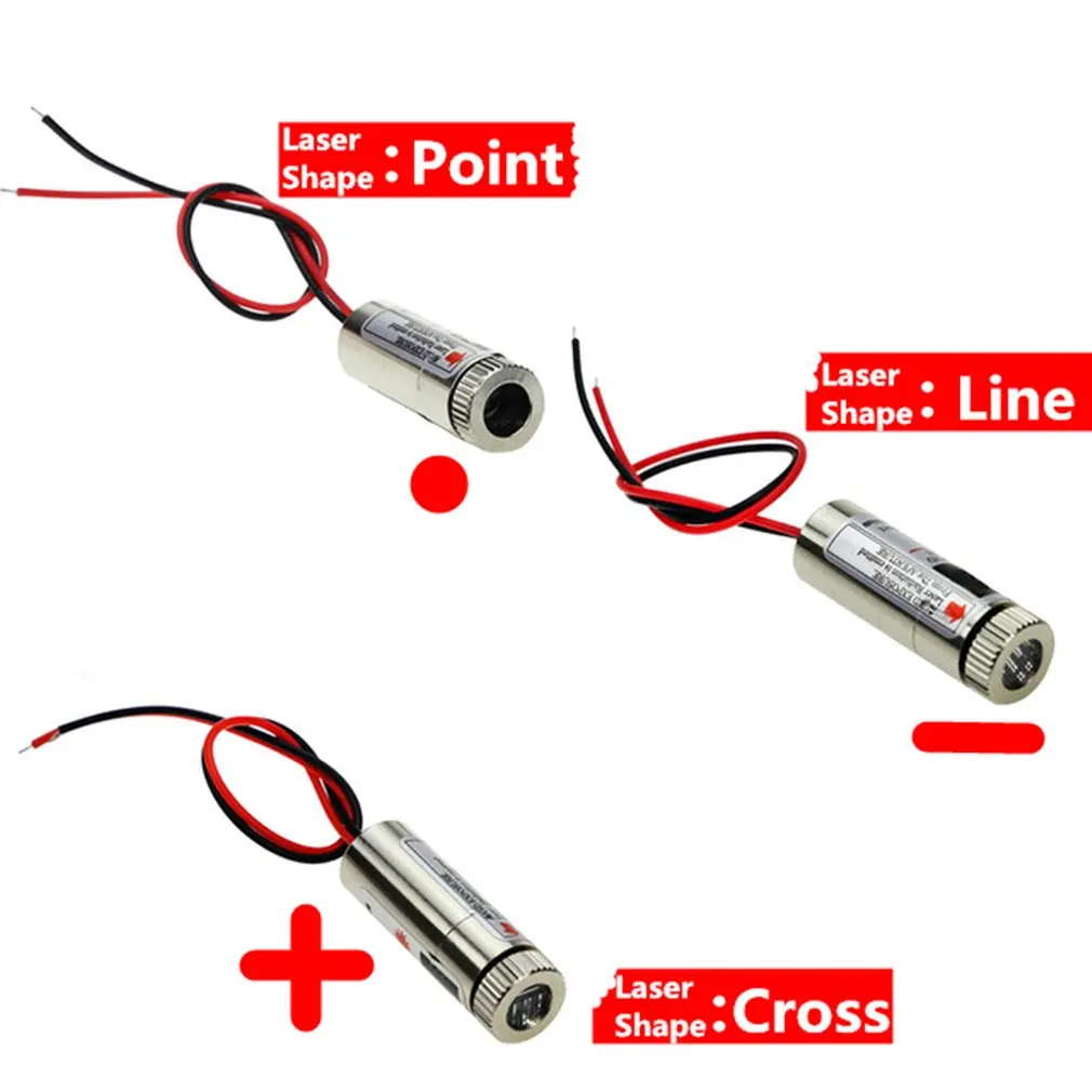 650nm 5mw Red Dot /Cross Laser Module Head Glass Lens Can Focus On Industrial Grade Focus Adjustment Laser Head