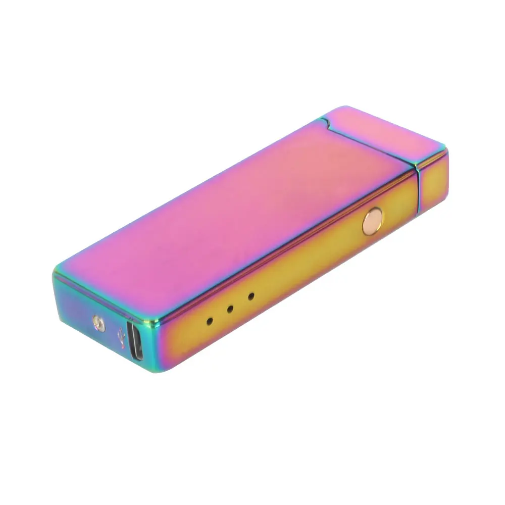 Новая зажигалка USB электронная плазменная Зажигалка Ветрозащитная Зажигалка для курения Электронная зажигалка с аккумулятором напоминание DA - Цвет: colorful