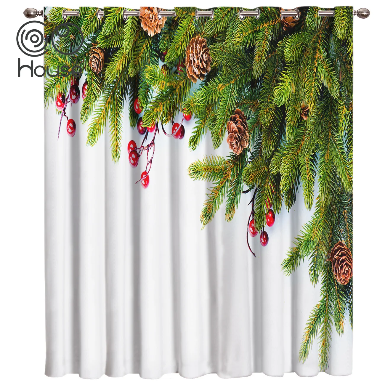 COCOHouse Christmas Decorations Window Treatments Curtains Valance Dark Blinds Living Room Bathroom Kitch | Дом и сад