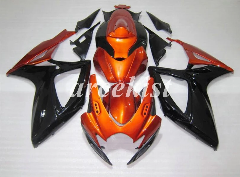 4 подарки ABS мотоцикл Полный обтекатели комплект подходит для Suzuki GSX-R 600 750 2006 2007 06 07 GSXR600 GSXR750 на заказ черный матовый
