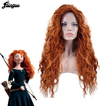 

Ebingoo Merida Wig Orange Wig Tinker Bell Princress Belle Ariel Rapunzel Wig Brown Red Blonde Long Synthetic Cosplay Women Wig