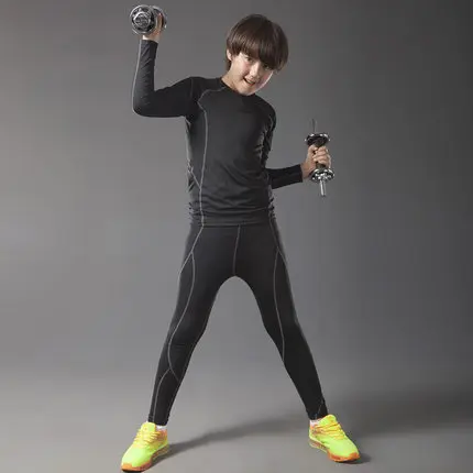 Детские спортивные костюмы быстросохнущая эластичная одежда для фитнеса