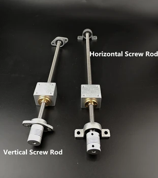 

T8 304 Lead Screw OD 8mm Lead 2mm Pitch 8mm 1set 8mm 304 Horizontal T8 Screw Rod or Vertical T8 Screw Rod 200mm 300mm 400mm