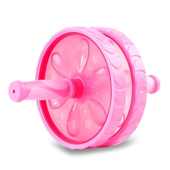 

Pink Abdominal Wheel, Anti-Skid Rubber Material, Solid Mute Double Rollers, Home Sports Fitness Equipment