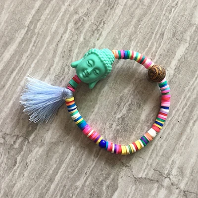 bracelet Boho VERKLARING KETTING Nieuwe Siliconen Disc Goldbach Rozemarijn переработанный диск Африканский виниловый бисер HEISHI браслет для женщин - Окраска металла: bracelet