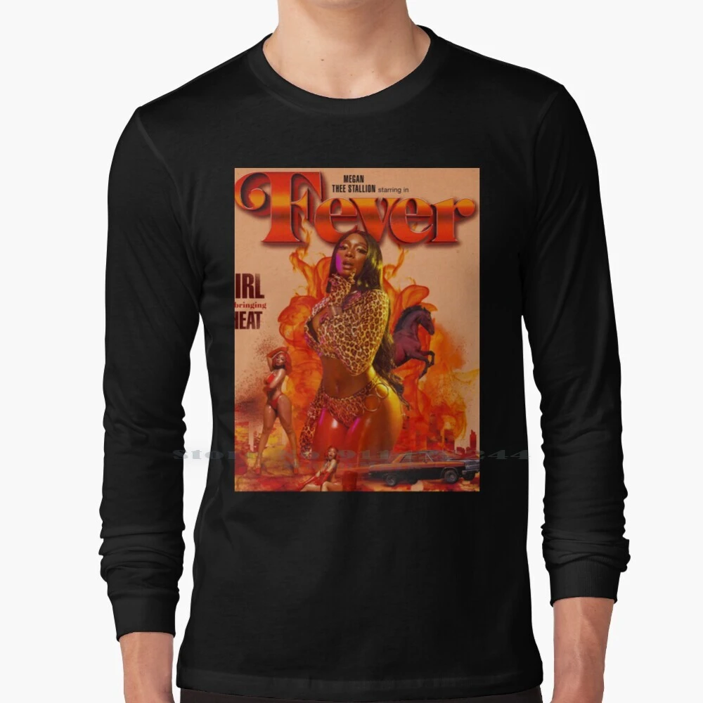 Megan Thee Stallion Fever Long Sleeve T Shirt Tee Fever New Album Queen Cardi B Cardi Nickiminaj Lilkim Aliexpress