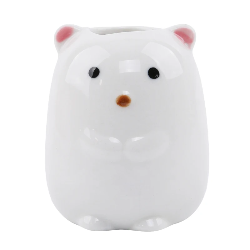 White bear Многофункциональный милый керамической держатель для зубной щетки ванной комнаты Душ Простой зубная щетка подставка полка аксессуары для ванной комнаты - Цвет: White bear
