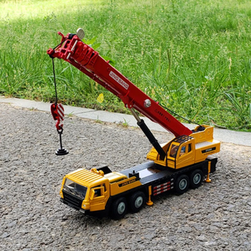 Die Cast Steel Build it Crane Lorry Vehicle Construction Model Kit Kids Toy 
