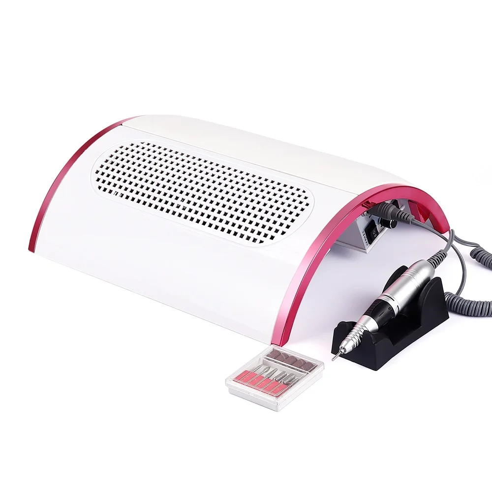 Tanie 48W 2 IN 1 do paznokci wiertarka odpylacz do paznokci Manicure z 3 potężne wentylatory odkurzacz Manicure narzędzia do pedicure