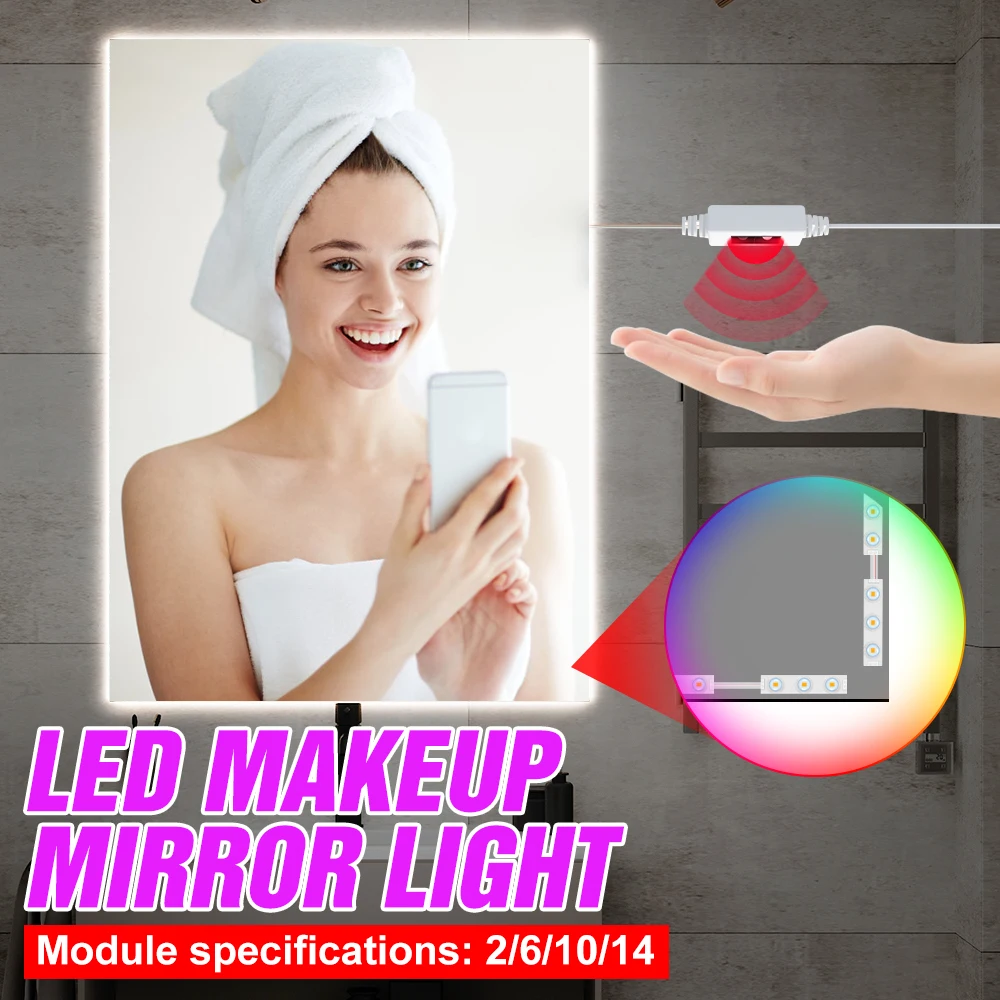 

USBÂ MirrorÂ LightsÂ 2Â 6Â 10Â 14Â ModulesÂ KitÂ VanityÂ LampÂ DCÂ 12VÂ HollywoodÂ MakeÂ UpÂ LightÂ HandÂ SweepÂ SensorÂ DecorationÂ LEDÂ WallÂ Lamps
