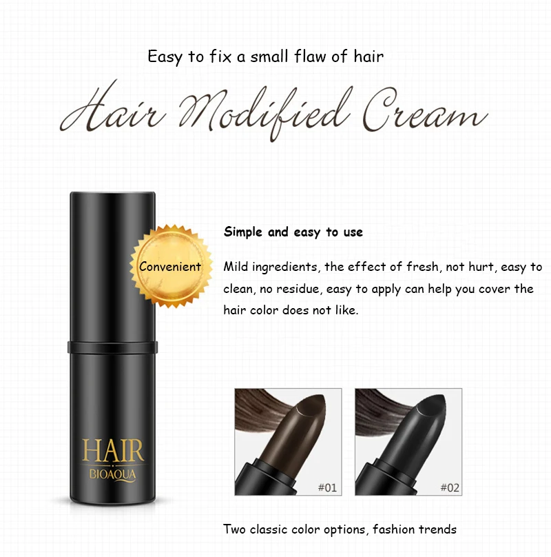 Одноразовая краска для волос с мгновенным покрытием седых корней крем изменения