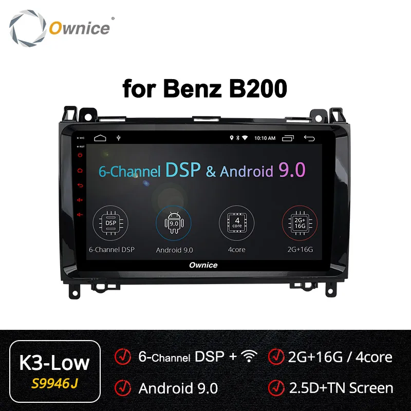 Ownice Android9.0 Восьмиядерный автомобильный DVD gps Navi k3 k5 k6 для Mercedes Benz Sprinter B200 радио плеер 360 панорама DSP 4G LTE SPDIF - Цвет: S9946 K3-Low