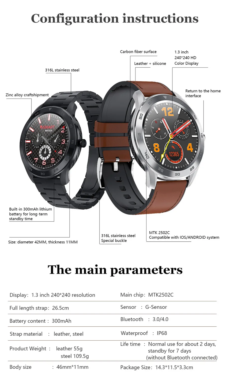Ravi DT98 Смарт часы для мужчин полный сенсорный экран монитор сердечного ритма Bluetooth Вызов Спорт фитнес трекер Smartwatch водонепроницаемый ip68