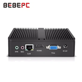 

BEBEPC Fanless Windows Mini PC Core i3 4010Y i5 4210Y i7 4500U VGA HDMI WIFI 6*USB Nettop HTPC TV Box Computer HD