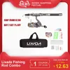 Lixada Telescopic Fishing Rod Combo and Reel Full Kit Spinning Fishing Reel Gear Pole Set 100M Fishing Line Lures Hooks Jig Head ► Photo 1/6