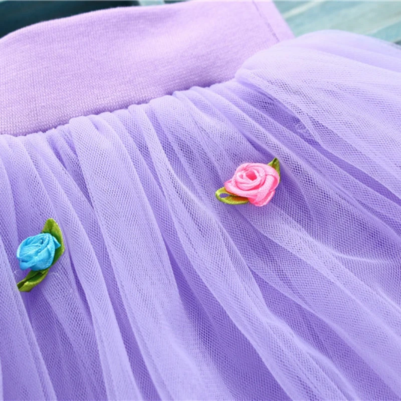 Новая юбка-пачка для маленьких девочек вечерние Свадебные Платья с цветочным рисунком, рождественское бальное платье Детская кружевная мини-юбка принцессы одежда на год