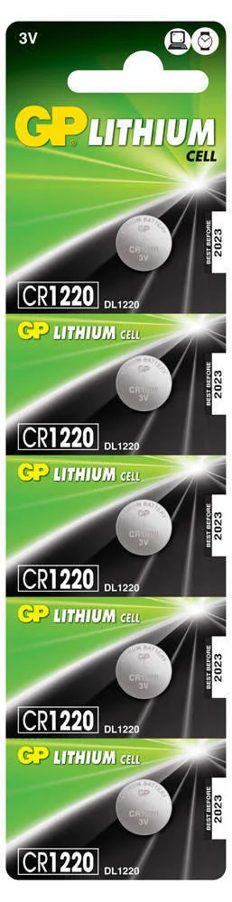 Элемент питания GP CR1220, 5 шт