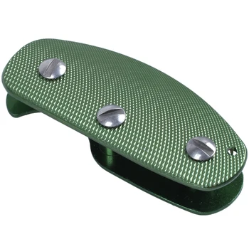 

Aluminum Key Holder Clip Dossier Case Flexible Tool Pocket Keychain Organizer, Green