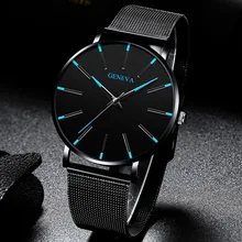 

2022 NEW 2021 Minimalist Men's Fashion Ultra Thin Watches Simple Men Business Stainless Steel Mesh Belt Quartz Watch Relogio