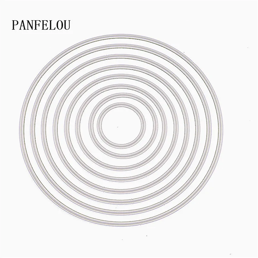 

PANFELOU 1lot=8pcs circles metal craft Carbon Steel Cutter paper die cutting dies Scrapbooking/DIY Embossing cards