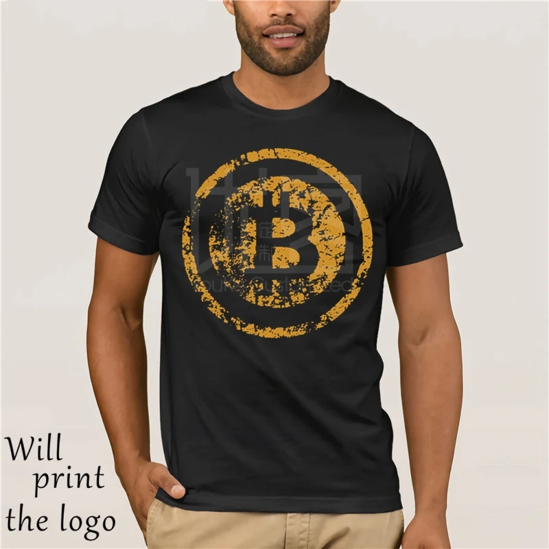 Футболка Винтаж крипто валута BTC Биткойн футболка da Uomo O-Collo Maniche Corte Tees Progettista degli uomini