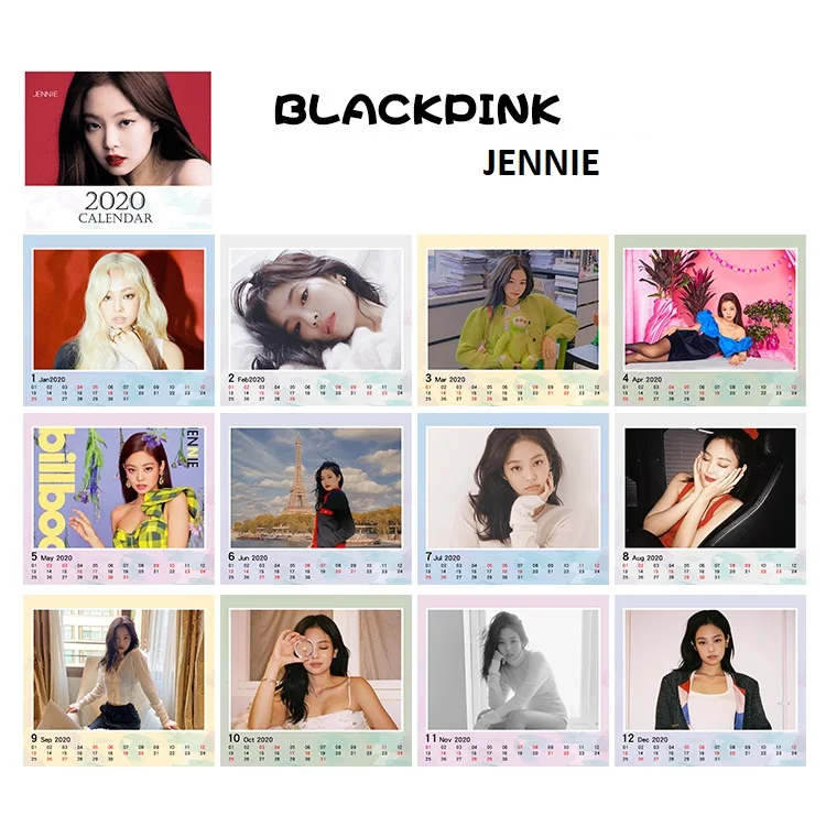 [MYKPOP]~ Новинка~ BLACKPINK-JENNIE календарь креативная настольная бумага фотографии календарь, коллекция фанатов KPOP SA19111006