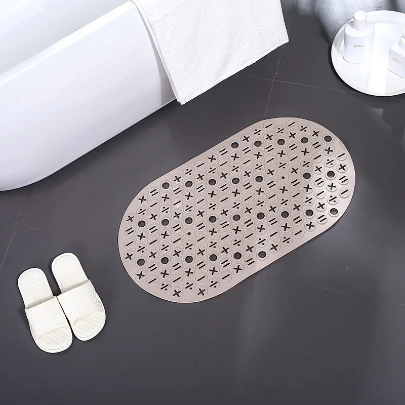 New Products Bathroom Non-slip Floor Mat PVC Suction Disc Shower Mat Bathroom Anti-silp Mat Of Bathtub Addition And Subtraction