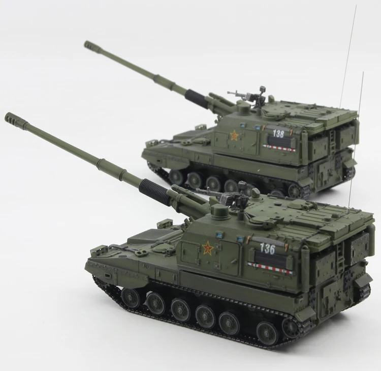Fine 1: 72 Китайская армия plz05 самоходный пистолет коллекция коробка с окошком для демонстрации модели